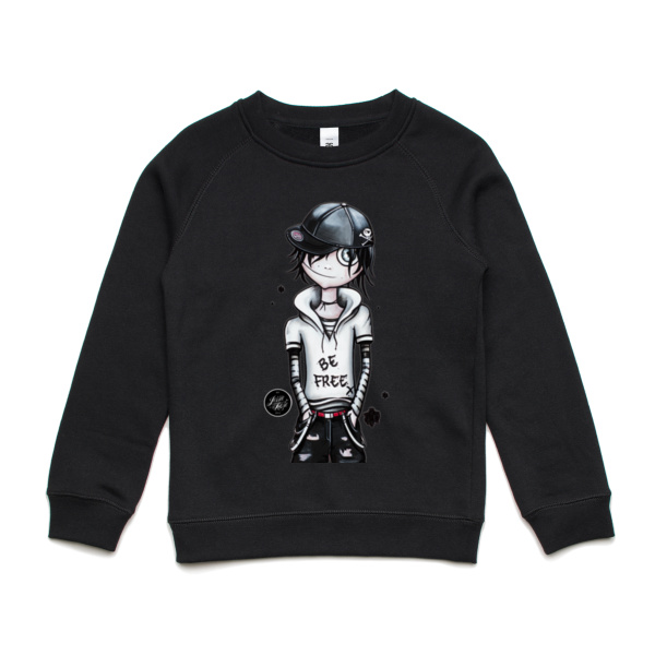 'BE FREE' Boy - Youth/Kids Crew Thumbnail